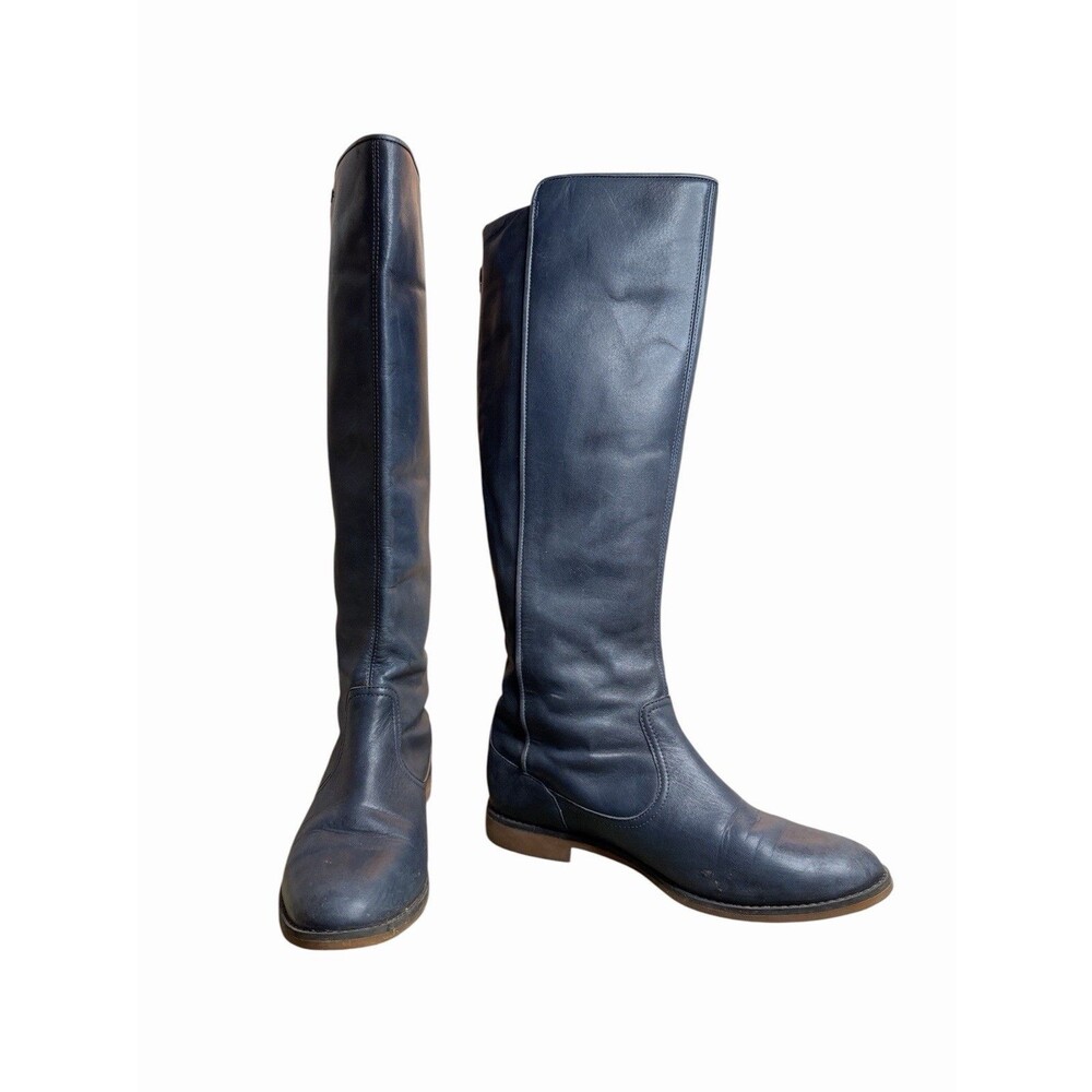 Lacoste Rosemont Tall Leather Riding Boots Classic 8.5 Gray GCU